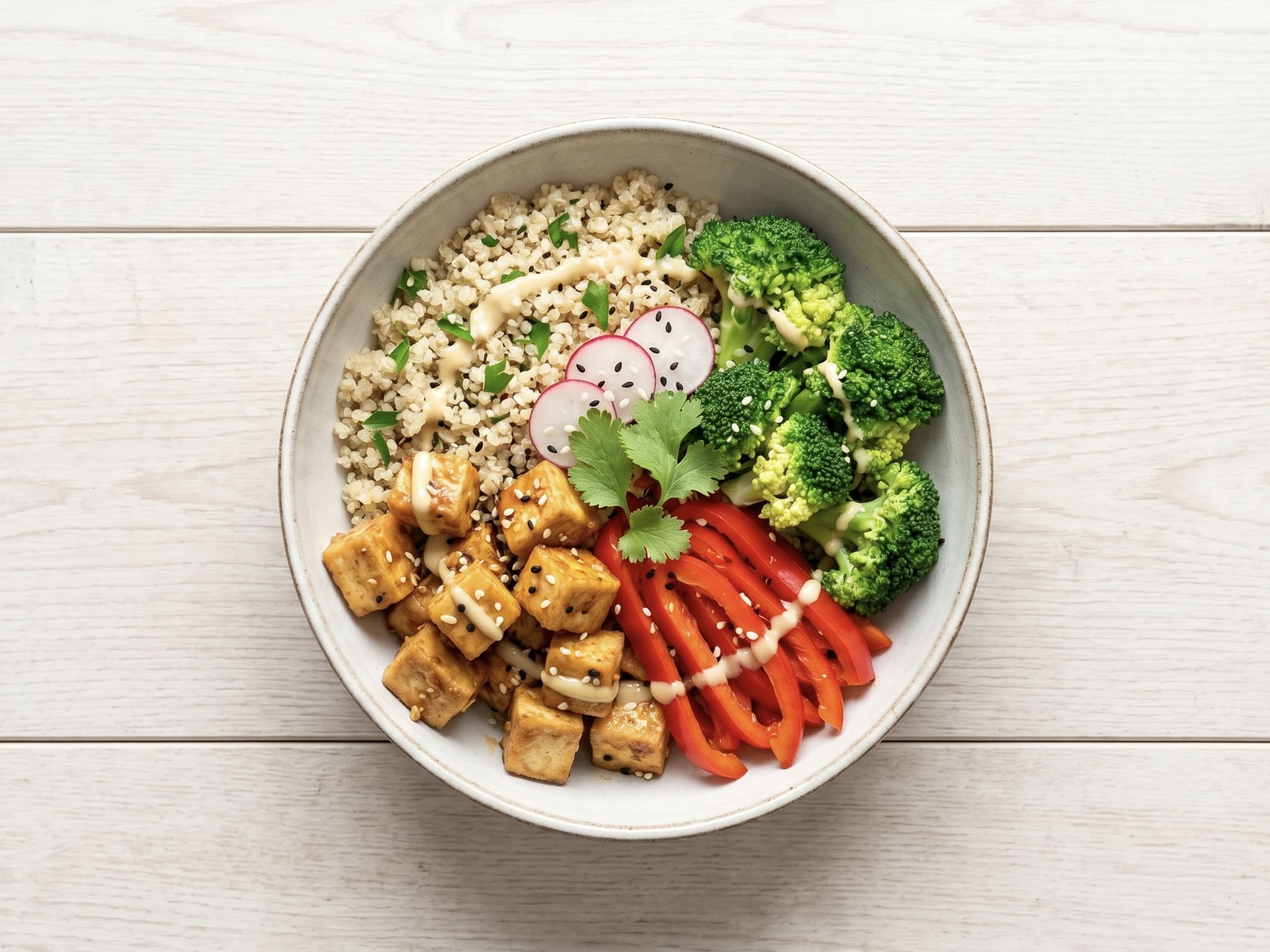 Tofu bowl s quinoou