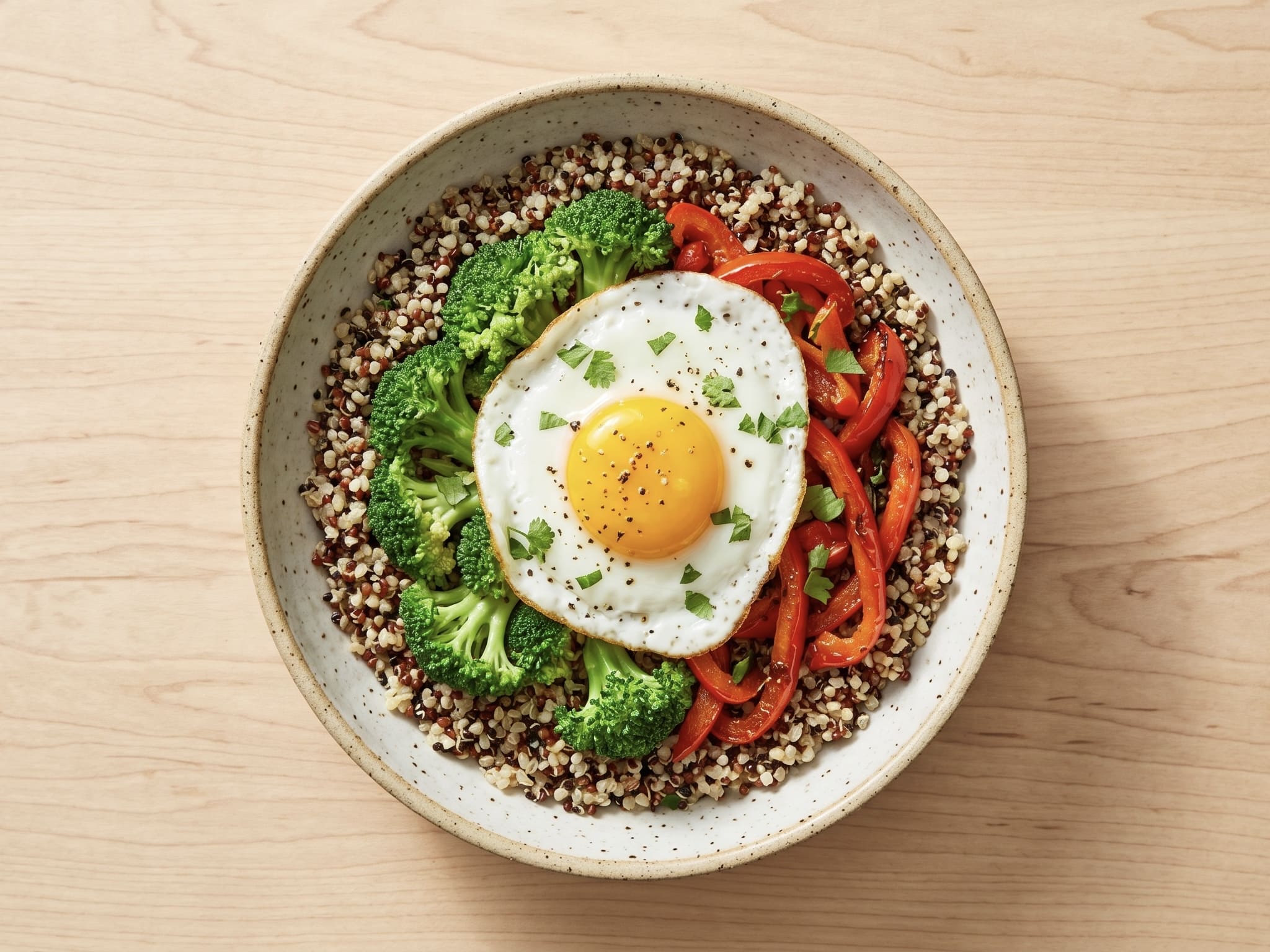 Quinoa se zeleninou a vejcem