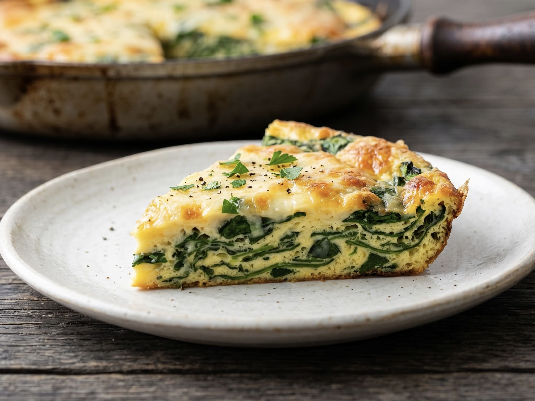 Špenátová fritata