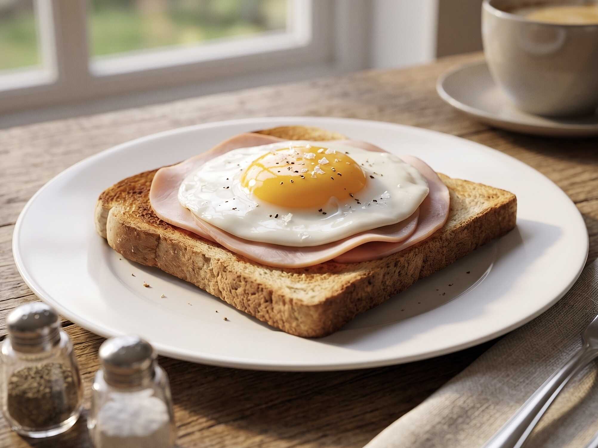 Toast s vejcem a šunkou