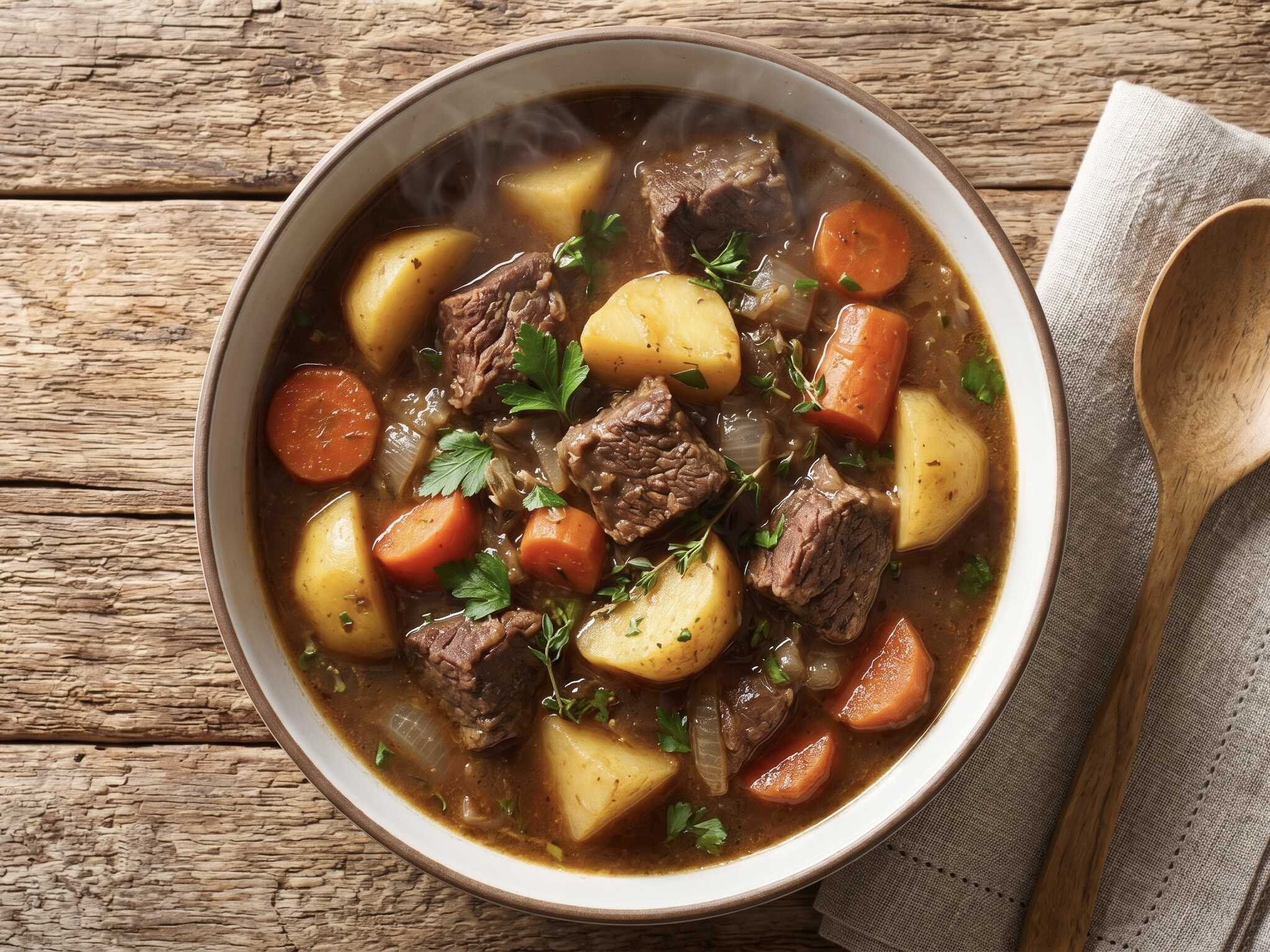 Hovězí stew s brambory